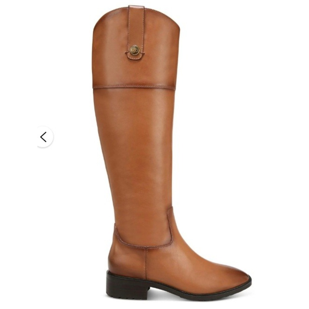 Sam Edelman‎ Knee High Riding Boots Whisky Leather WIDE CALF Womens 6.5 M NEW - Picture 6 of 7